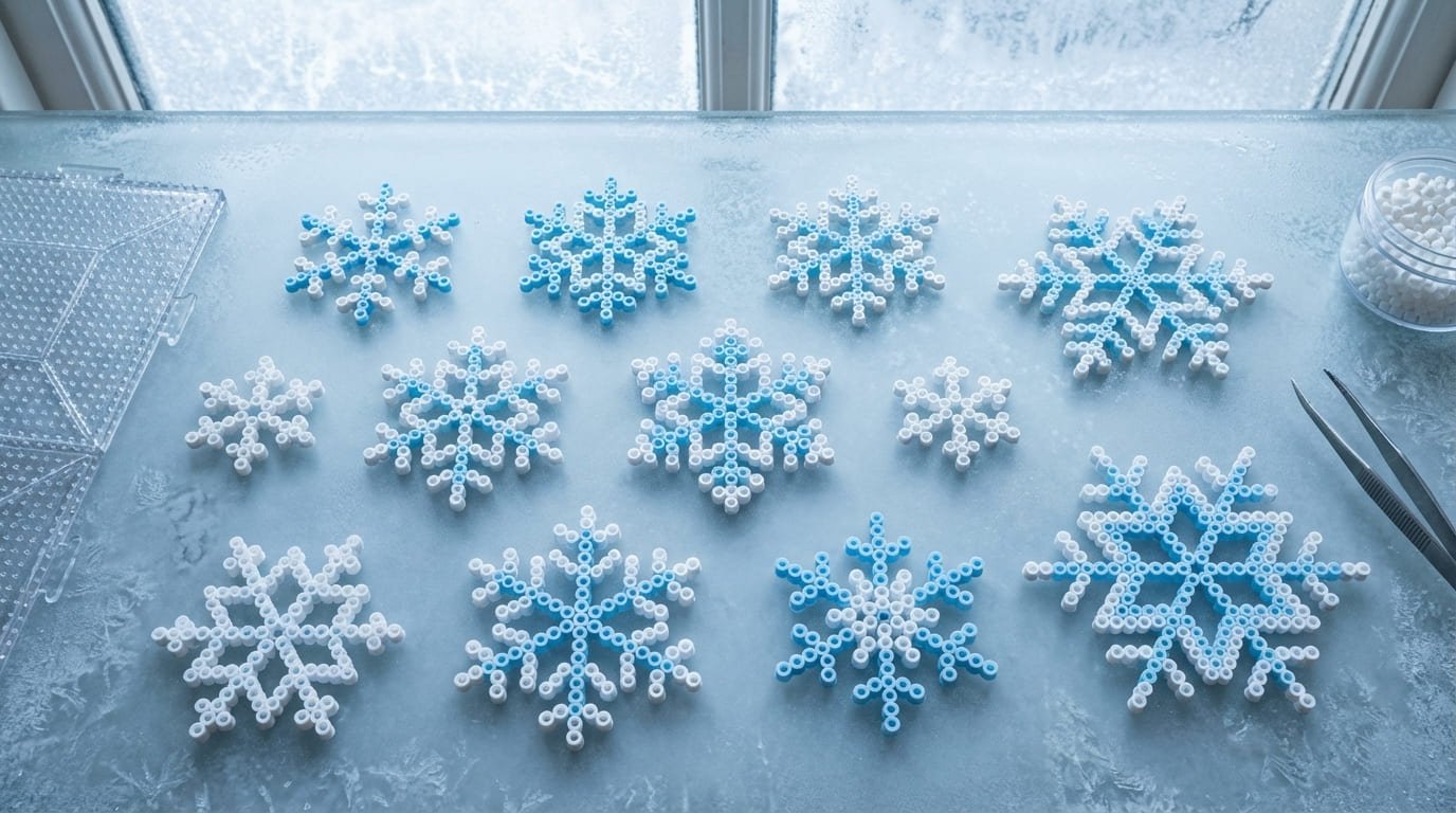 Snöflinga Pärlplattor Samling