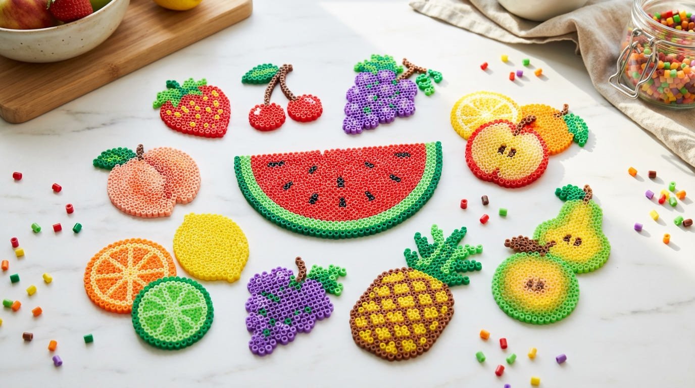 Frukt Pärlplattor Samling