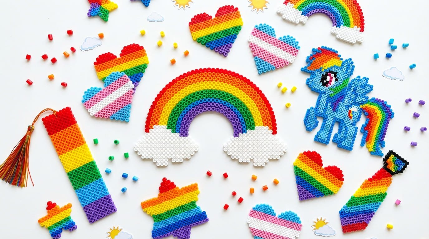 Regnbåge Pärlplattor Samling