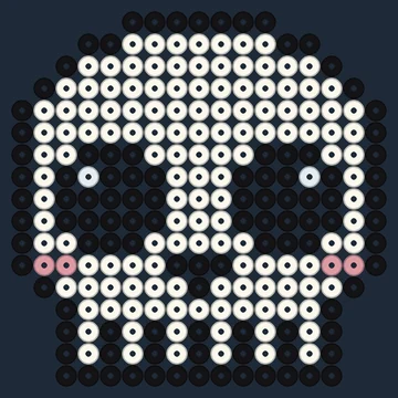 Hohtava pääkallo – hamahelmi pääkallo