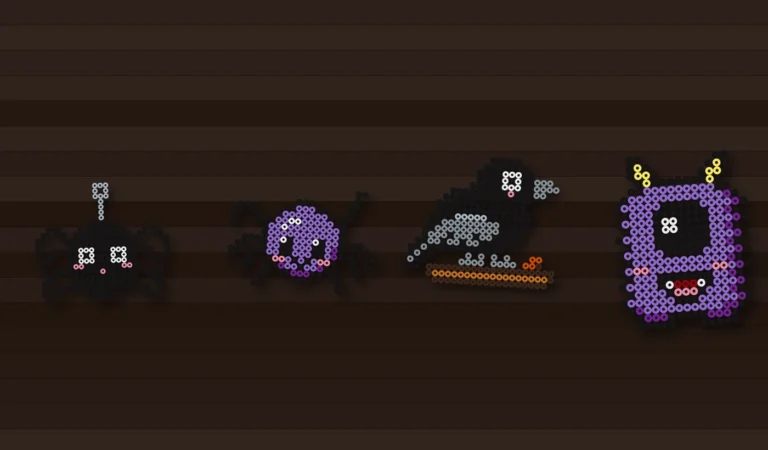 halloween perleplate edderkopp